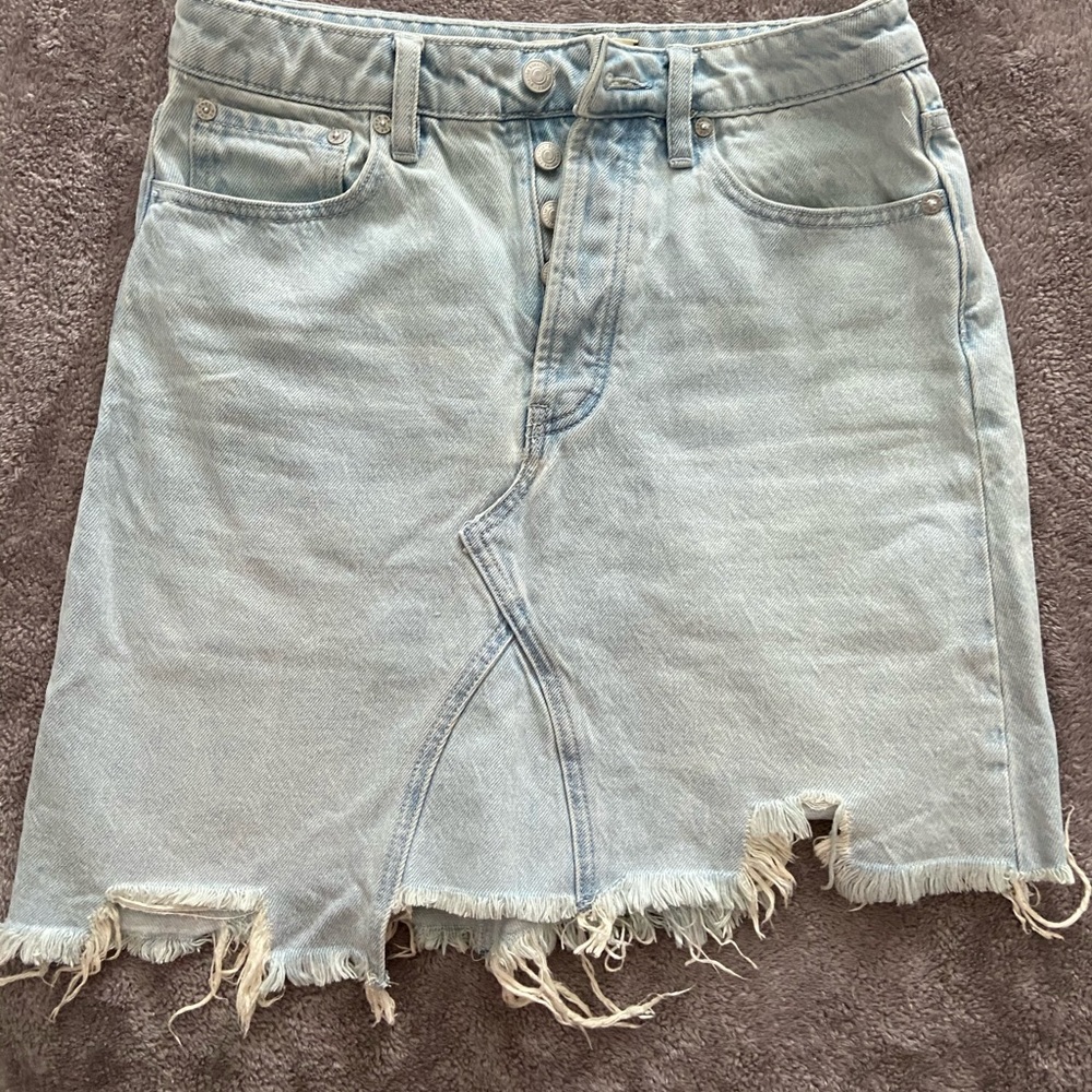 Free People Jean Skirt